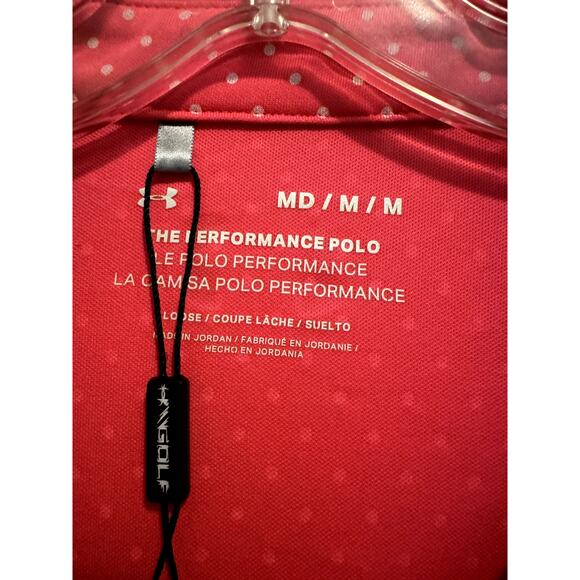 Women's Under Armour Golf Performance Polo Pink size Medium Loose fit - Picture 12 of 13